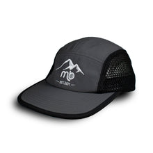Load image into Gallery viewer, 5 Panel Performance Cap - Grey &amp; Black
